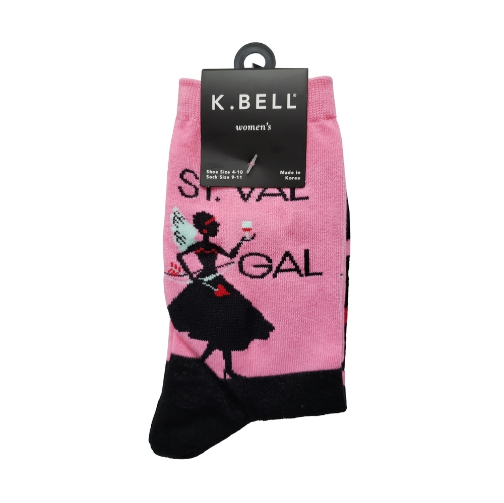 🌼🍒 K. Bell Val Gal Black Socks
